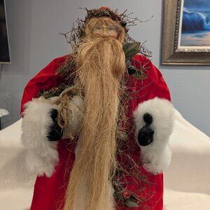 Rare Vintage 24" Folk Art Santa Claus Tree Topper One of a kind